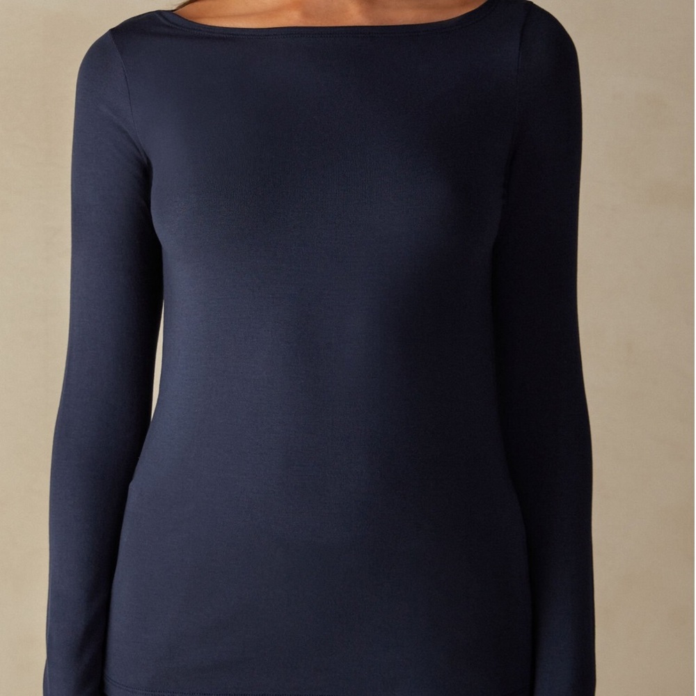 Intimissimi navy blue boat neck top